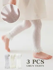3 PCS baby Leggings  girls tights Girls' Kids'tights Anti-Mosquito- Breathable Mesh, Lightweight, Soft Comfy Hosiery, Perfect for Dance, School & Outdoor Activities