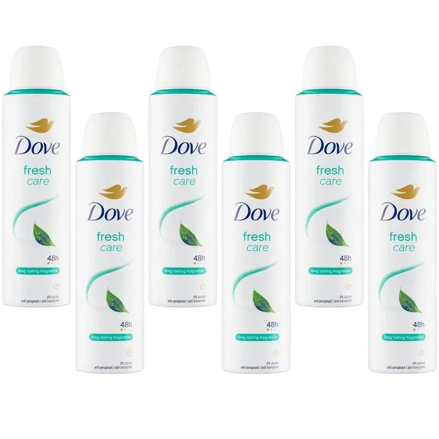 Dove Fresh Care 48h Antiperspirant Deodorant Spray for Women 150 mL (5.07 oz) – 6 Pack