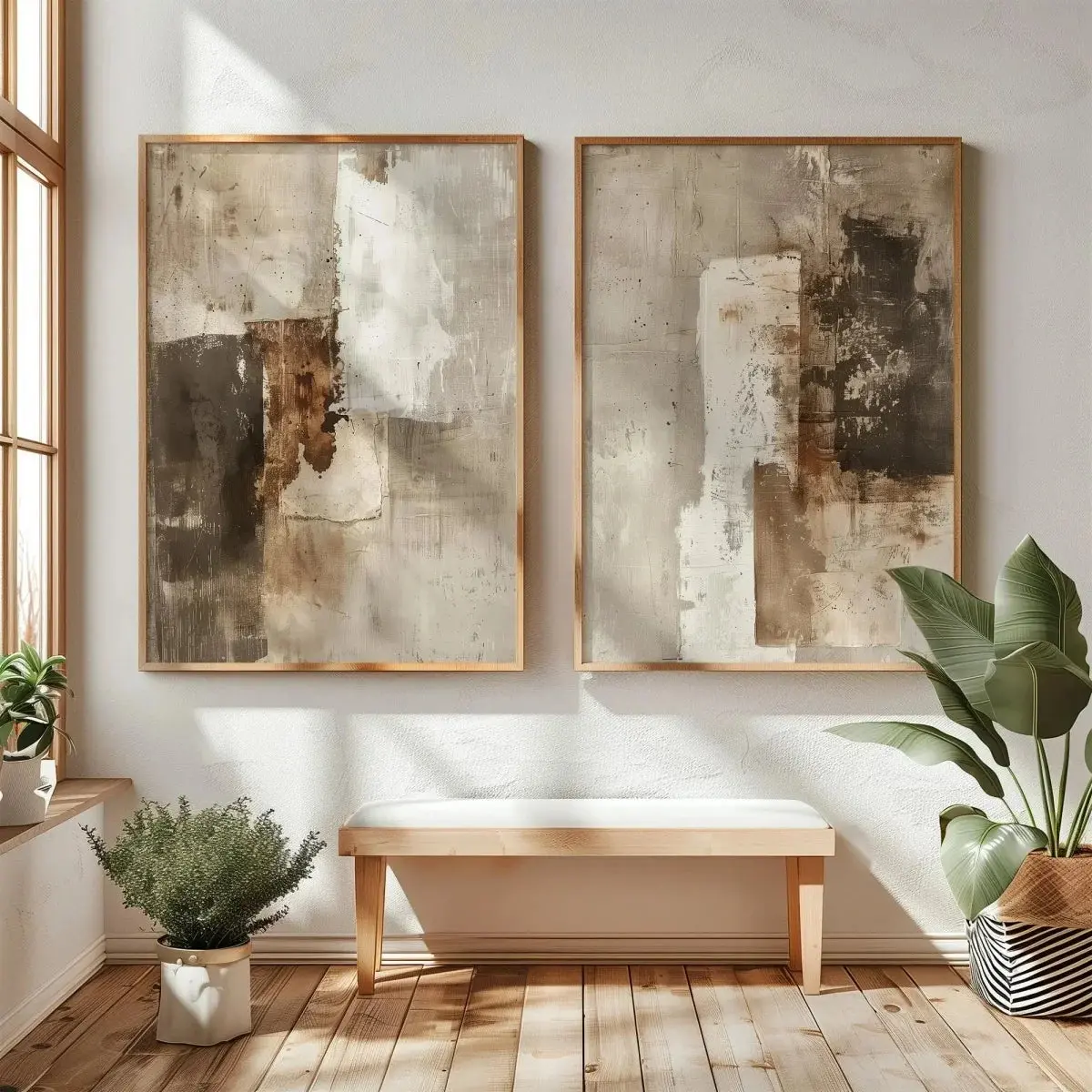 Ridge — Abstract Mountain Canvas Print, Set of 2