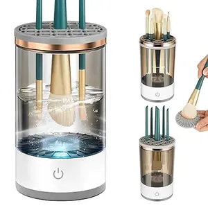 Makeup Brush Cleaner, Electric Makeup Brush Cleaner Machine, Automatic Spinning Cosmetic Brush Cleaner Fit for All Size Makeup Brush,