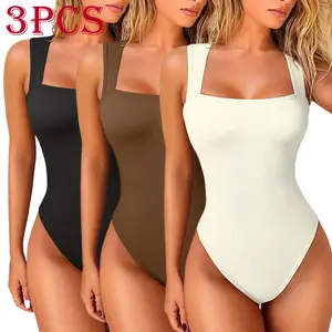 Summer Plus Size Inclusive Sexy High Waist Tummy Control Bodysuit Breathable Wide Straps Seamless Full Coverage Jumpsuit for Postpartum Shaping