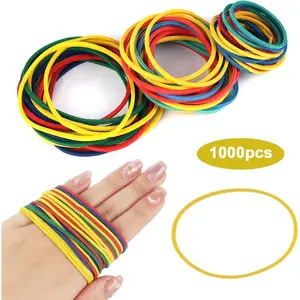 1000 Pcs Colourful Rubber Bands Set,25/38/50 mm Rubber Rings,Elastic Rubber Band,Stable Reusable Household Rubber for Hair Work Office,Christmas Party Gifts,Hand Tools Kits