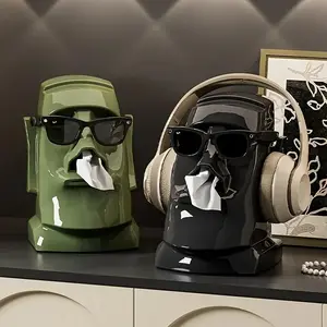 1pc Desktop Storage Box, Eyeglasses Headphone Organizer, Office Organization Essential, Coffee Table Hallway Tissue Holder, Table Organizers