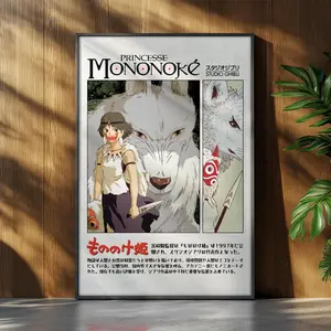 Studio Ghibli Anime Poster - Princess Mononoke Anime Manga Poster - Japanese Wall Decor - Anime Wall Print