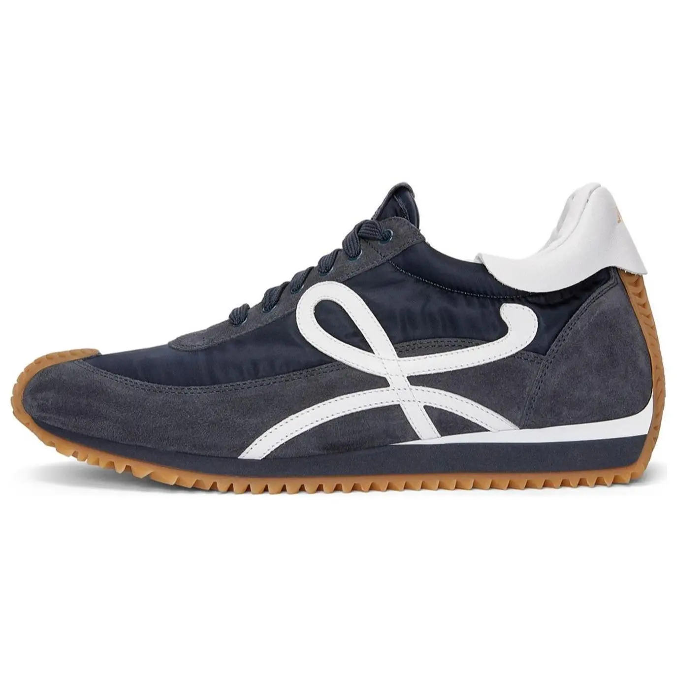 LOEWE Flow Runner Leather Low-Top Men's Fashion Shoes for Men, Blue Casual Trainers with Comfortable Simple Design, Verifiable Maison Mihara Credentials & Global Authentication Support