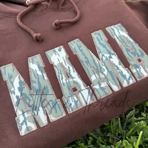 Customizable Embroidered Camo Hoodies Long Sleeve Pullover Sweatshirt for Women or Men Casual Wear