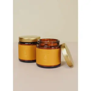 4oz - Amber Crystal Candle - Citrine - Success