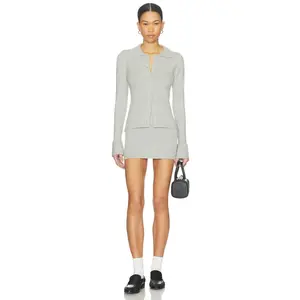 ALL THE WAYS Norma Skirt Set in Heather Grey