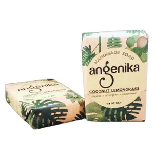 Coconut Lemongrass Scented Handmade Personal Bath & Body Care Soap Bar, Mild Cleanse, Tropical Fresh