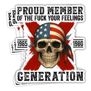 Gen X No Tolerance Sticker – Sarcastic Gen X Gift Decal for Adults, Laptop, Car, Water Bottle, Phone UNC