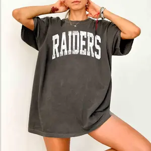 Raiders Mascot Tee, Vintage School Spirit Shirt, Game Day Raiders Top, Football Team Graphic T-Shirt, Sports Fan Gift