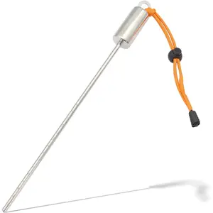 12" 316 Stainless Steel Scuba Diving Tickle Stick Pointer Rod with Measurement, Adjustable Lanyard and Swivel Snap Bolt for Underwater Shaker Noise Maker