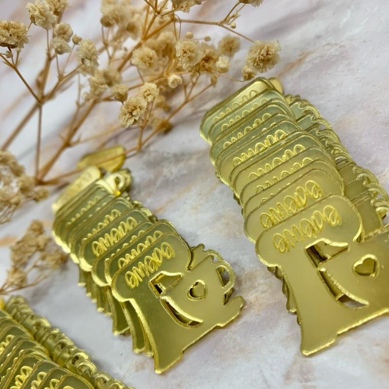 12 units custom acrylic logo tags for you business