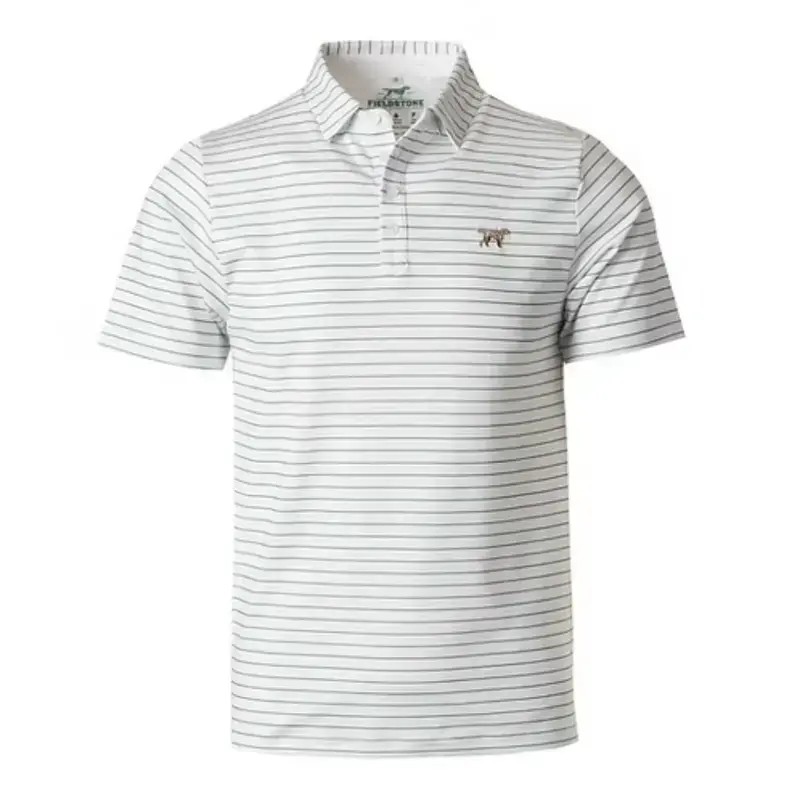 Driftwood Camo Polo – Men’s Performance Golf Shirt, Fieldstone Outdoors Camouflage Style Polo, Breathable Lightweight Outdoor Sportswear & Gift for Him
