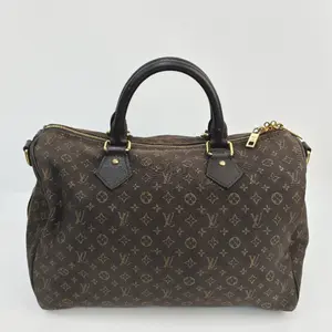Pre-owned Louis Vuitton denim handle bag Speedy 30 in Monogram 【BF 12Z】MB0193