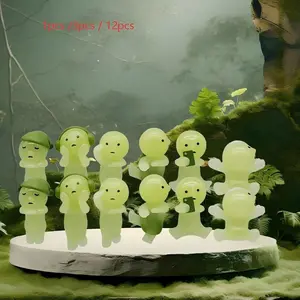 Papa Smiski Glow-In-The-Dark Blind Box Toy Figure Keychain Car Ornament, Room Decoration Figurine, Trendy Collectible Gift