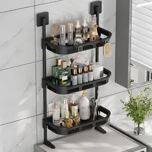 Wall Mounted Bathroom Storage Rack, Multi-layer Corner Storage Rack, Bathroom Corner Storage Rack, Home Organizer for Bathroom, Kitchen, Living Room, Bathroom Accessories Organizer