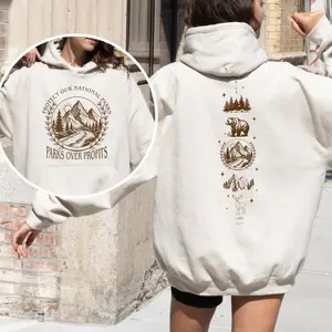 Protect Our National Park Two-Sided Graphic Sweatshirt, Nature Lovers Protect Our Parks Nature Lover Mountain 2-Sided Pullover Hoodie for Men & Women
