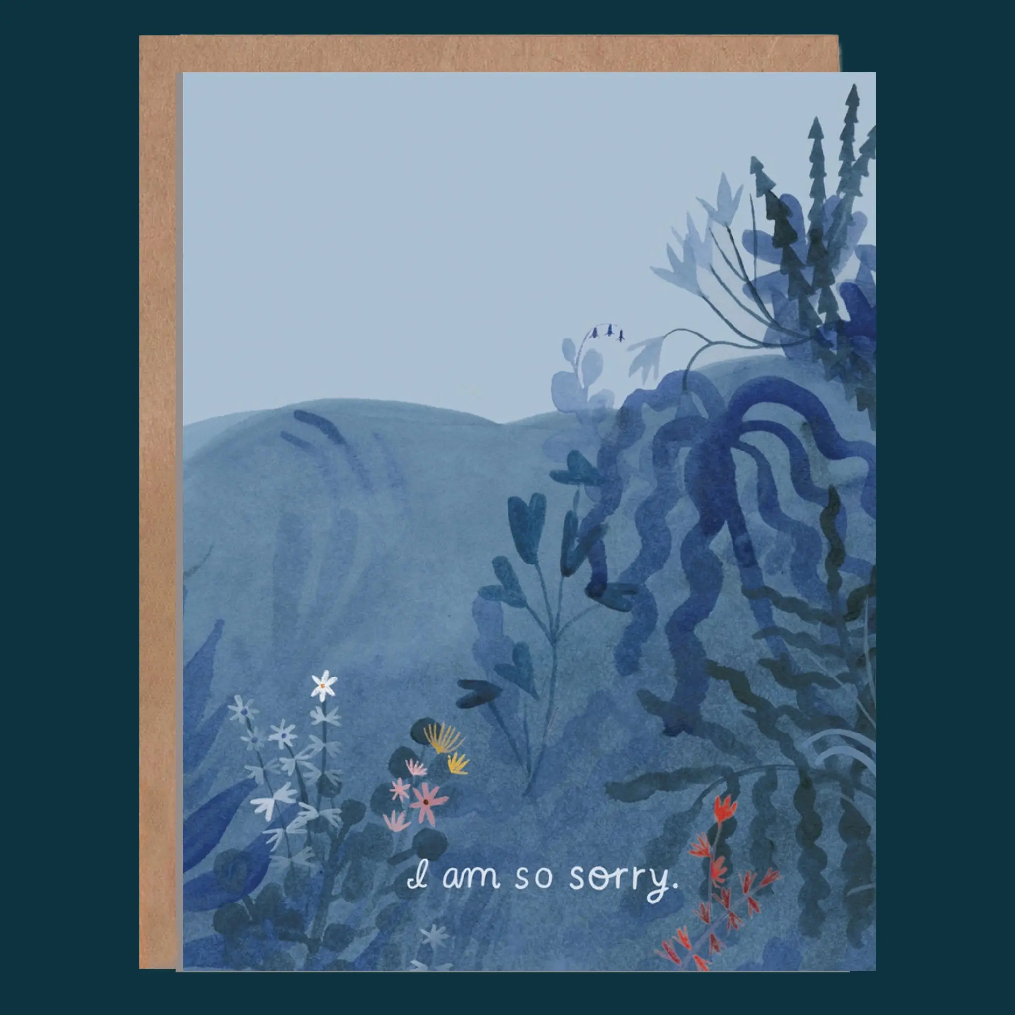 I Am So Sorry Blue Greeting Card