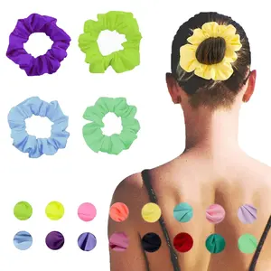 Simnice Waterproof Neon Scrunchies Gym Scrunchie - Water-Resistant Hair Ties Pool Scrunchie  Elastic Hair Bands Ponytail Holder Beach Scrunchies, Party Size Scrunchie, Hair Tie for Women.