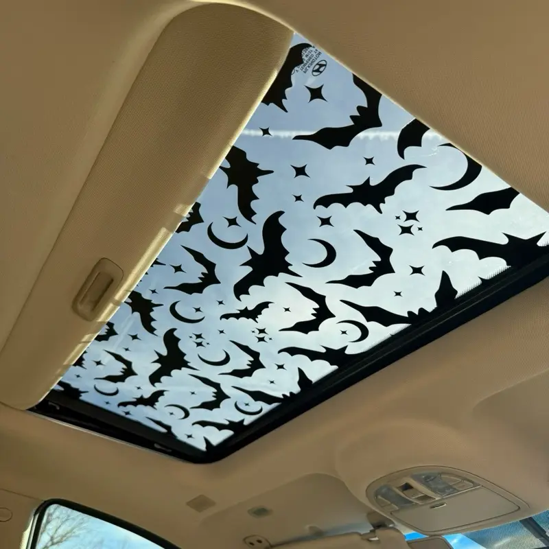 DC Prints Bats Print sun roof Car Decal for Vinyl Window Decal - Removable, Not Reusable, Water-Resistant, Suitable for Extreme Weather Conditions, decals for trucks