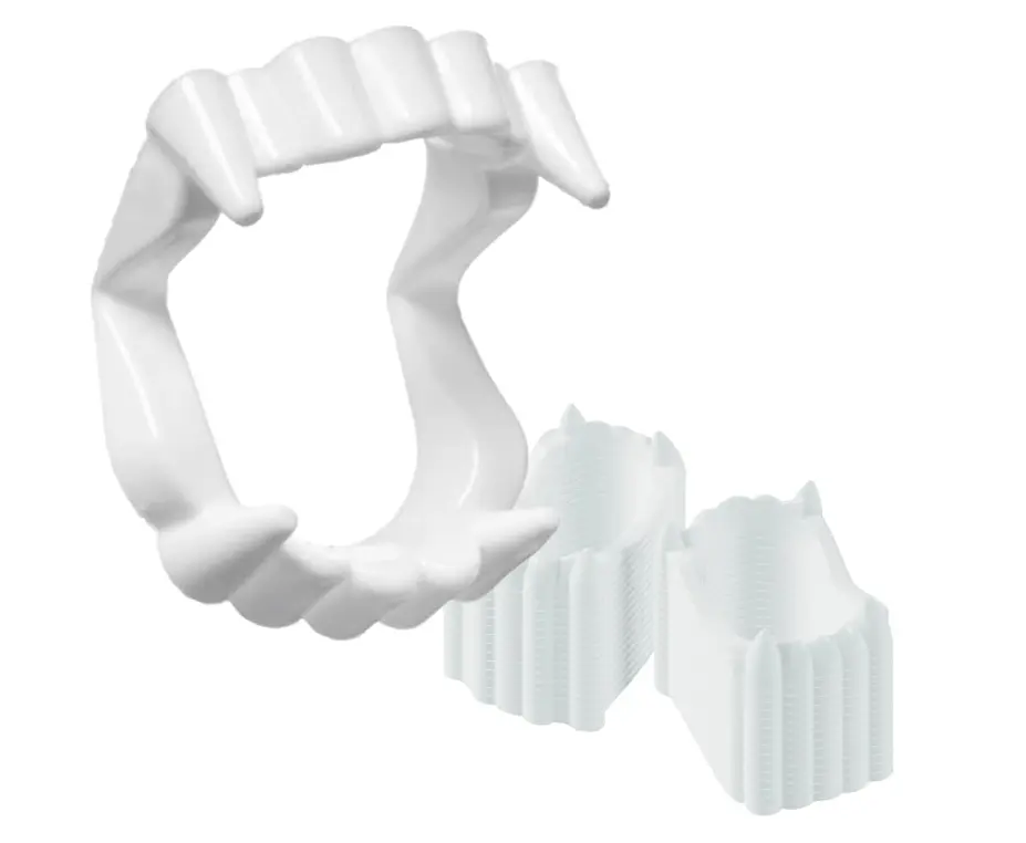 Halloween White Teeth Fangs Teeth, Costume, Funny Halloween Dress-Up, Pretend Play Decoration (12-Pack)