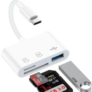 USB C SD Card Reader, Type C Memory Card Reader for  Galaxy S25 Ultra S25 S24 S23, High Speed 3.0 USB C to  SD/TF Card Reader Adapter for  17 16e 16 15 Pro Max Digital Camera Android