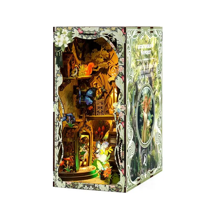 Enchanted Forest Miniature House with Detailed Interior and Decorative Elements for Collectors and Enthusiasts