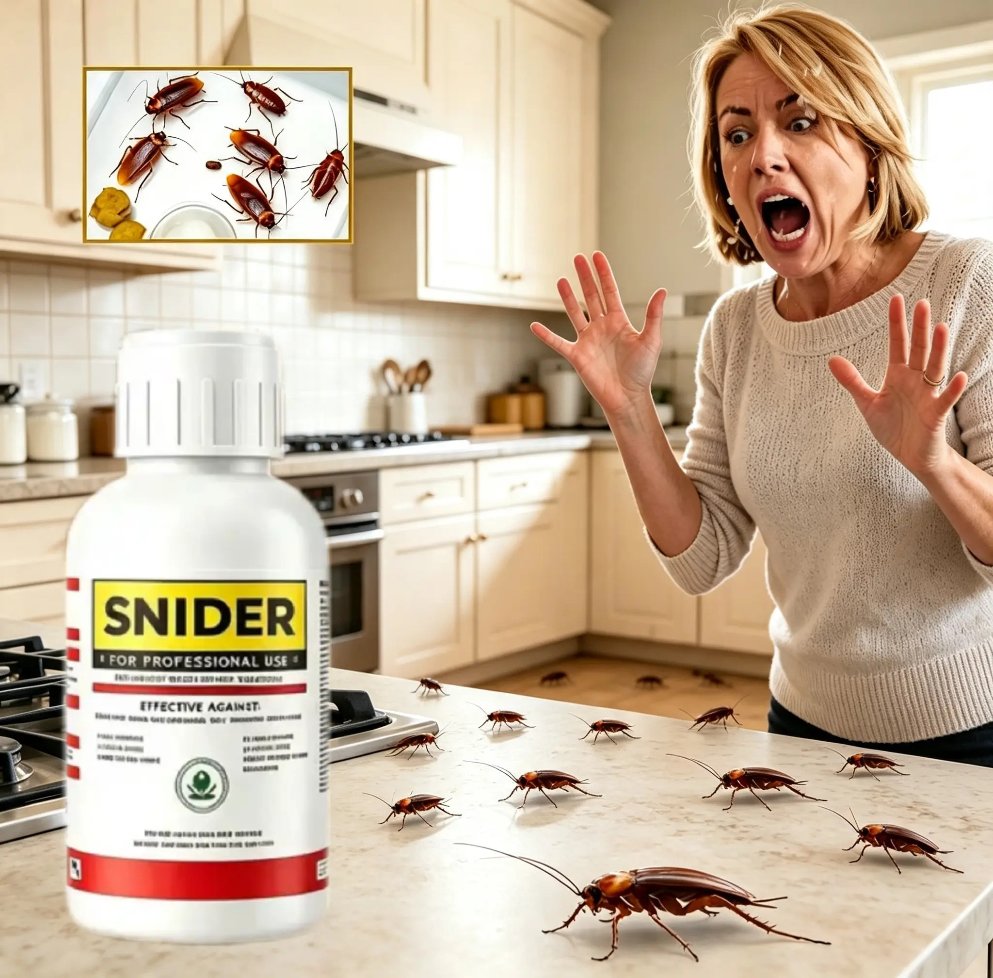 Roach Repellent, Domestic Dormitory KitchenPowerfulCleaning Cockroach ExterminatorCockroach Gel Newlyupgraded version Insectkiller Spray Multi Use Home Pest Repellent Bait Insecticide Non-Toxic Roach Killer Liquid indoor Effective Multi-Species control