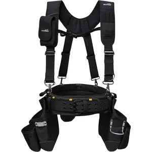 Tool Belt with Suspenders Tool Bag Supenders Framers Comb Apron Tool Belt Construction Tool Builder Carpenter Suspension Rig for Electrician, Roofing,Contractor
