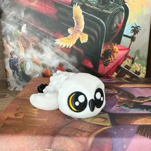 Hedwig figurine bookshelf sitter, harry potter bookshelf decor