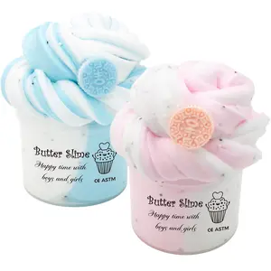 70ML Dual-Color Scented Clay Set, Blue Cookie Charm Soft Fluffy Dough DIY Mud Christmas Birthday Gift Toy Party Return Gift