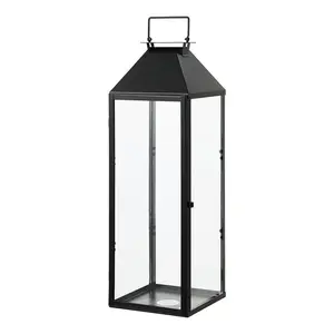 Ruane Outdoor Lantern - Black - Safavieh.
