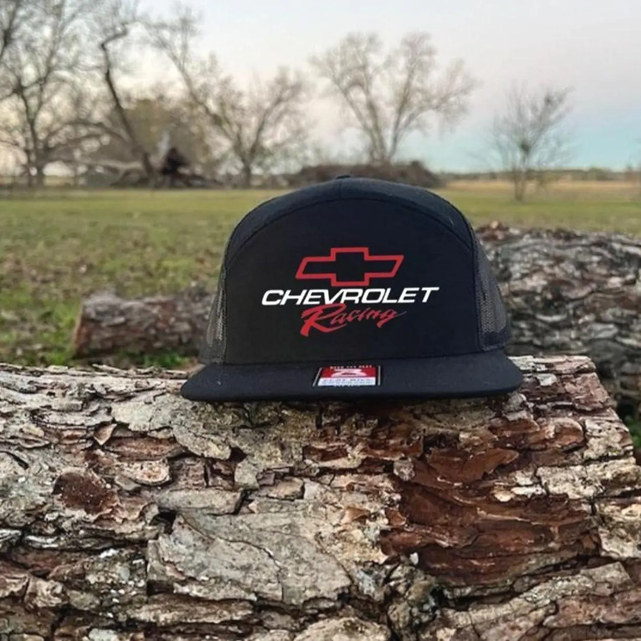Chevrolet Car Chevy Heartbeat of America Racing Trucker Hat, Adjustable Snapback Trucker Hat for Men Women Summer Beach Sports Cap with Sun Protection