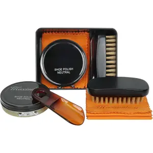 Professional Shoe Care Kit, Cleaning Set with Polish and Brush