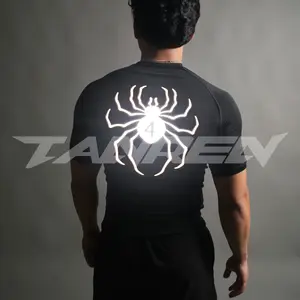 Reflective Hisoka Spider Compression Short Sleeve in Black