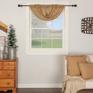 Baxter Burlap Natural Balloon Valance