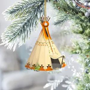 Tipi Native American - Unique Christmas Gift Decor Flat Acrylic Lightweight Ornament Cloth Room