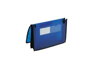 Smead 71953 Blue Poly Ultracolor Wallets Letter - 8.50" W x 11" L - 200 Sheet - 2.25" Expansion - 2 Pockets - Polypropylene - Blue - 1 Each