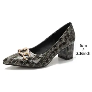 Women's Fashion Leopard Pattern Classic High Heels, Fashion Chain Decor Pointed Toe Shoes, Stylish Party Heels, Sexy Evening Fashion Shoes, for Weddings, Dinners, Parties Heels