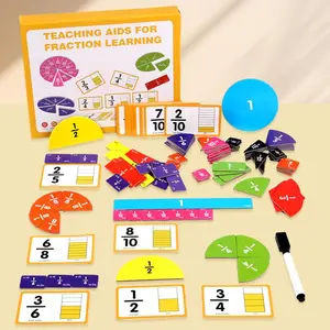 Fraction Learning Toy, 1 Set Fraction Learning Game, Educational Toy for Kids, Early Education Toy, Perfect Educational Math Learning Tools Toy for Boys & Girls, Table Math Games, Learning Materials