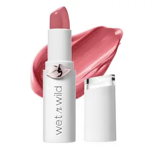 wet n wild Mega Last High-Shine Lipstick Lip Color, Infused with Seed Oils For a Nourishing High-Shine, Buildable & Blendable Creamy Color, Cruelty-Free & Vegan - Pinky Ring
