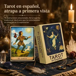 Spanish Classic Tarot Deck, 78 Full Illustrations, Traditional Spiritual Core, Beginner Fortune-Telling Tool, Self-Exploration Gift