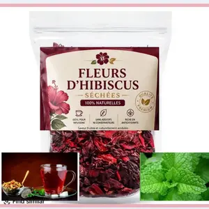 Dried Hibiscus Flowers, 100% Natural Plant-Based Snack
