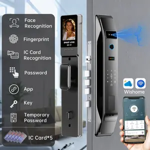 3D Face Recognition Digital Door Lock Unlock Smart Lock With Camera Biometric Door Lock FIngerprint Password Unlock Keyless Electronic Door Lock
