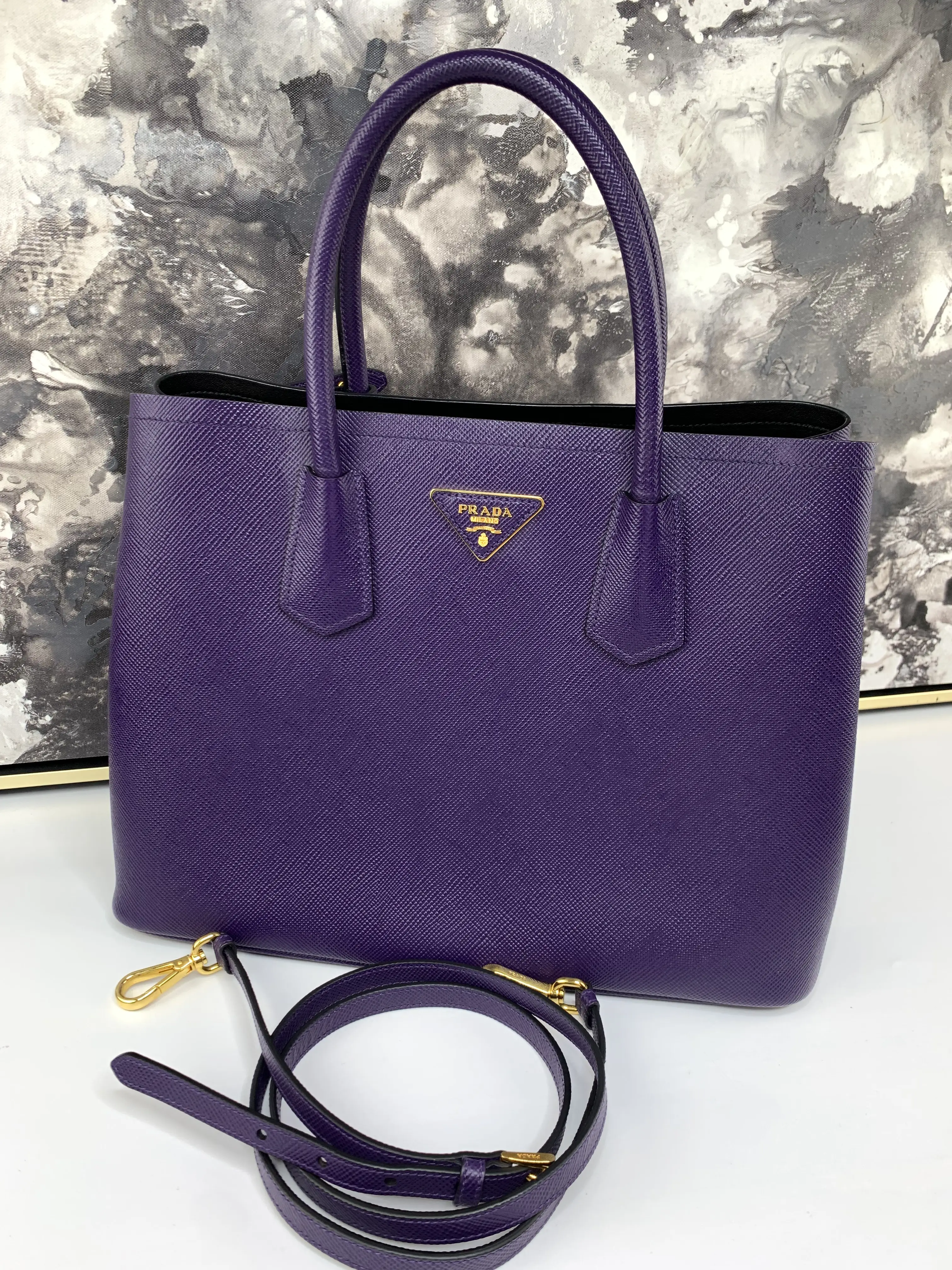 Pre-owned PRADA leather tote bags Saffiano Tote Bag