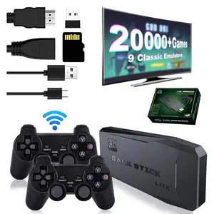 Wireless Retro Game Console, Retro Game Stick with Built-in 9 Emulators, 20,000+ Games, 4k Hdmi Output, and 2.4GHz Wireless Controller, Plug and Retro Play Video Games for Tv (64G) tv game