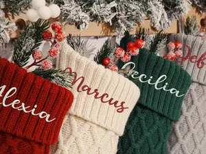 Personalized Xmas Stocking With Name 2024 Embroidered Christmas Stocking family Christmas Stockingsmonogram Stocking holiday Decor Gift