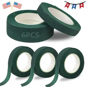 6 Roll Floral Tape 1/2 inch Flower Tape Dark Green