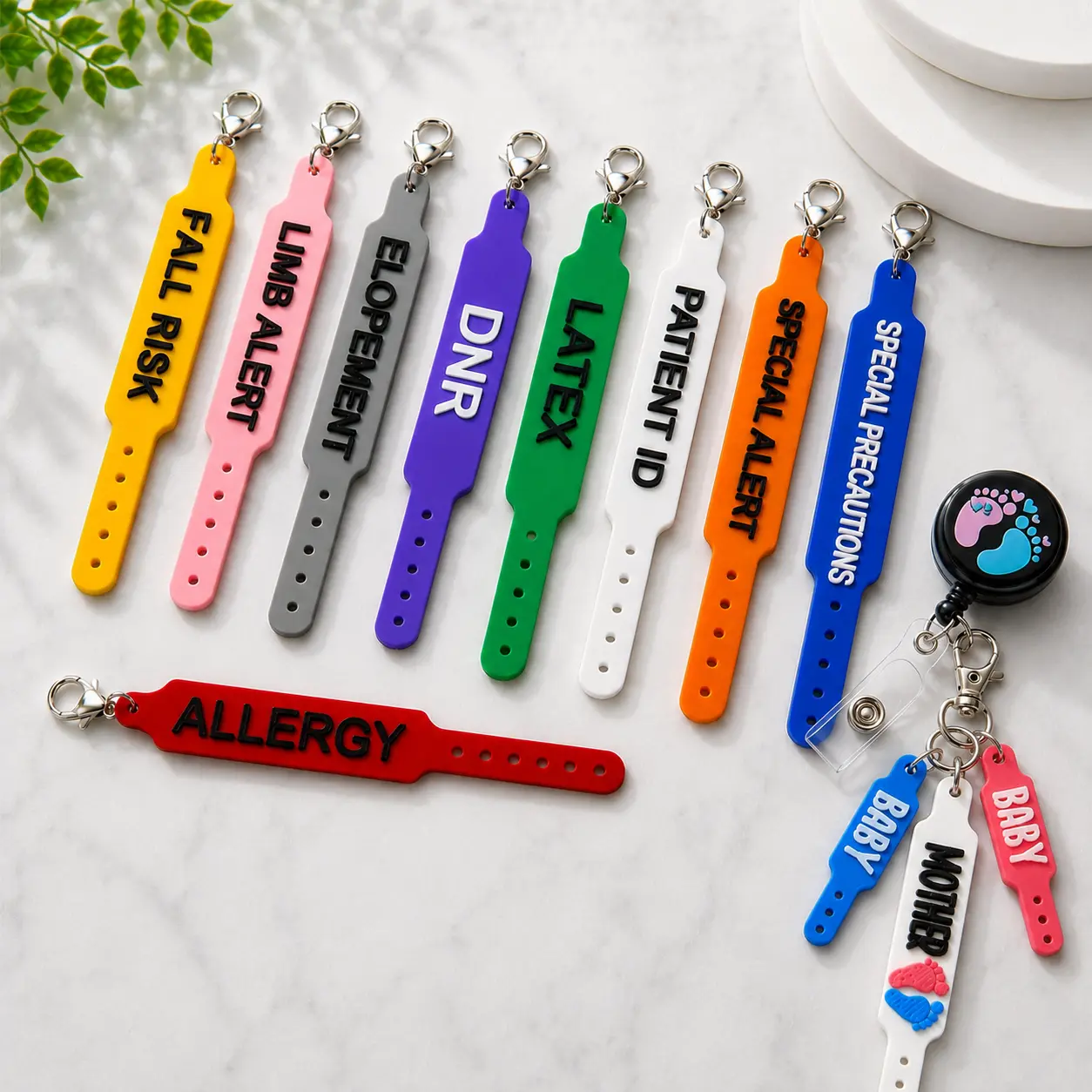 Hospital Wristband Charm- Miniature 3D Printed Badge Charm, Badge Reel Accessory for Nurses & Healthcare Workers